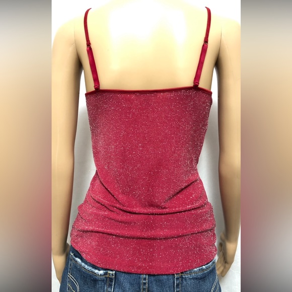 Express; Red shimmer tank top. - Picture 5 of 8